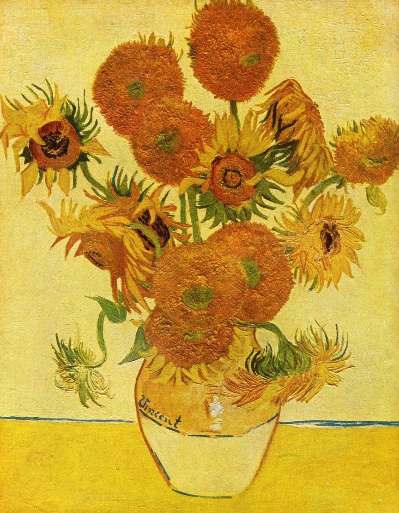 《向日葵》-梵高最著名的画作《向日葵》作品赏析【高清图片】_露西学画画